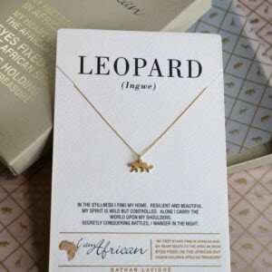 9K Yellow Gold I AM AFRICAN Leopard Neckpiece