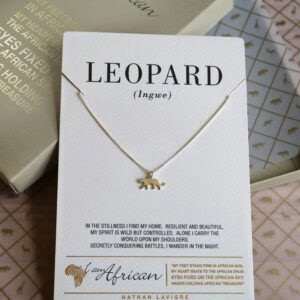 Silver I AM AFRICAN Leopard Neckpiece