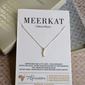 Silver I AM AFRICAN Meerkat Neckpiece