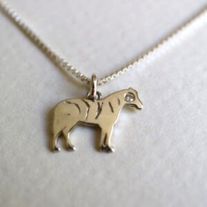 Silver I AM AFRICAN Zebra Neckpiece