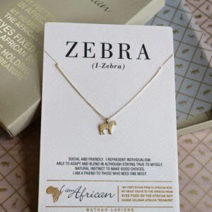 Silver I AM AFRICAN Zebra Neckpiece