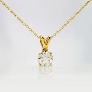 18K Yellow Gold Diamond Solitaire Neckpiece 1.00CT