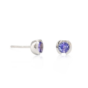 18K White Gold Tanzanite total 0.56 carat C-Collect Stud Earings